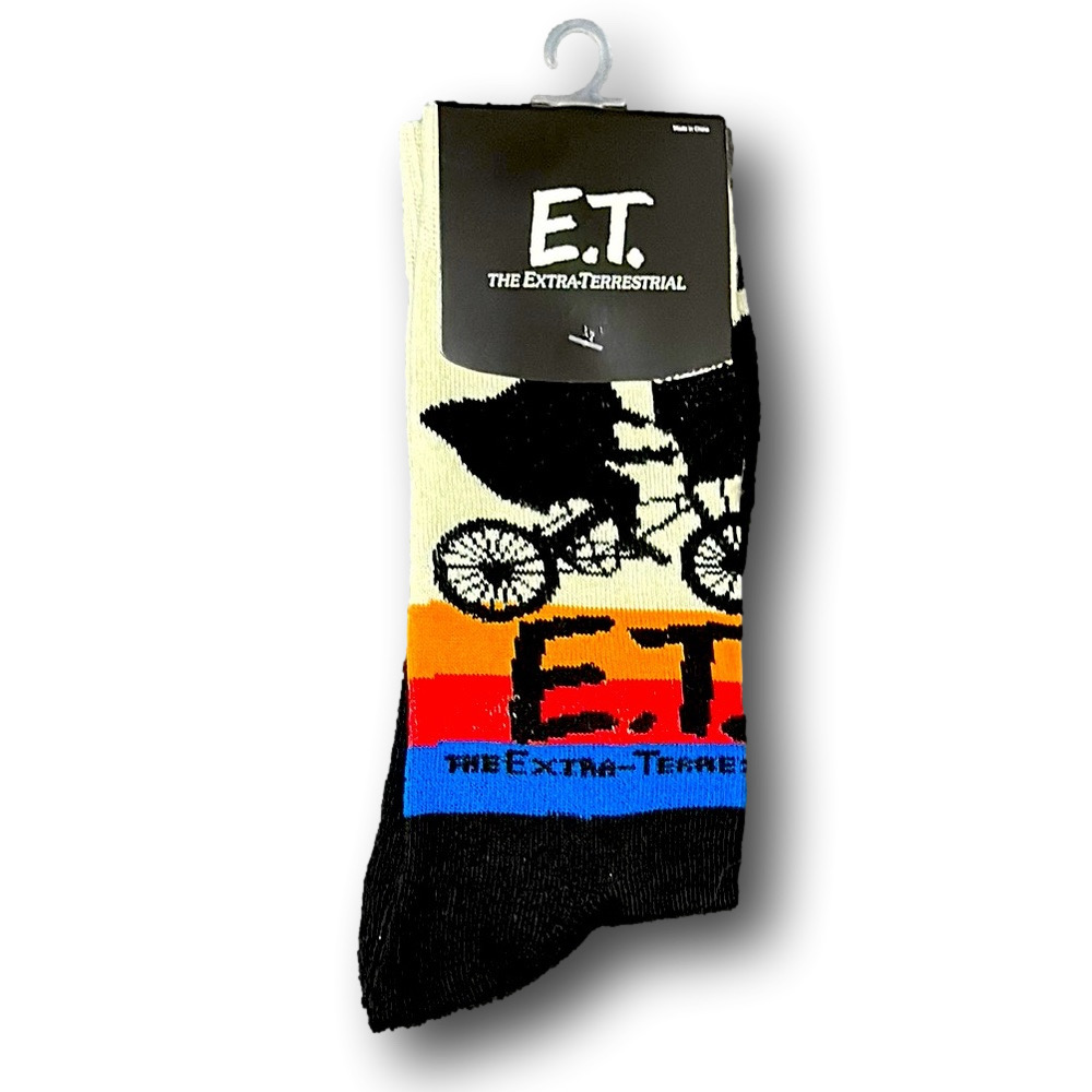 3/$20 E.T The Extra-Terrestrial Movie Funny Novelty Crew Socks - NWT
